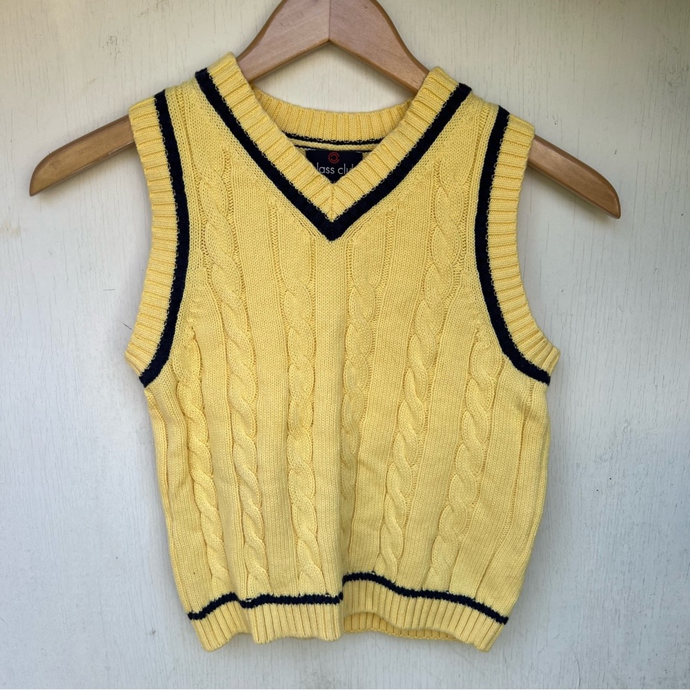 Class Club Yellow Sweater Vest Size 6/7
